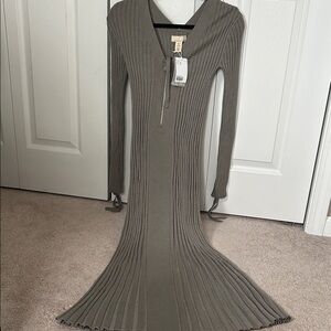 H&M Long Sleeve Ribbed Wool Dress NWT
